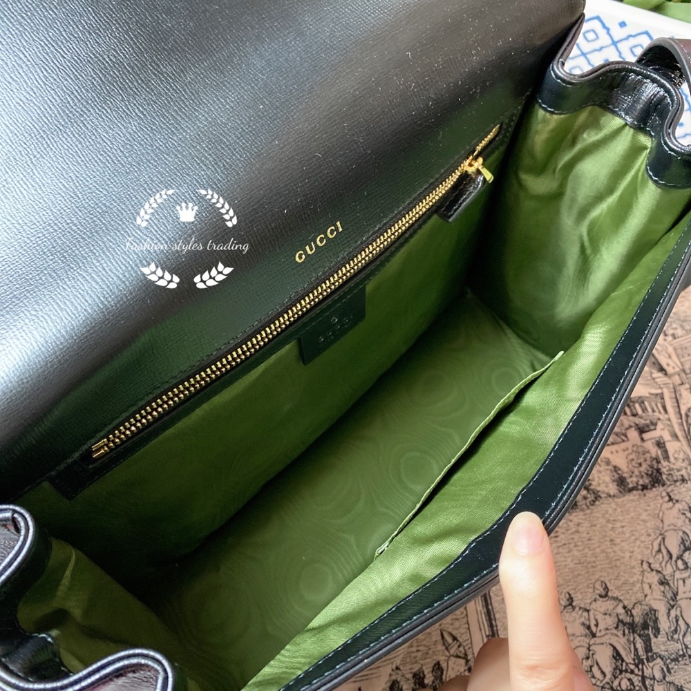 GUCCI GG-Ring Leather Shoulder Bag - Picture 8 of 13